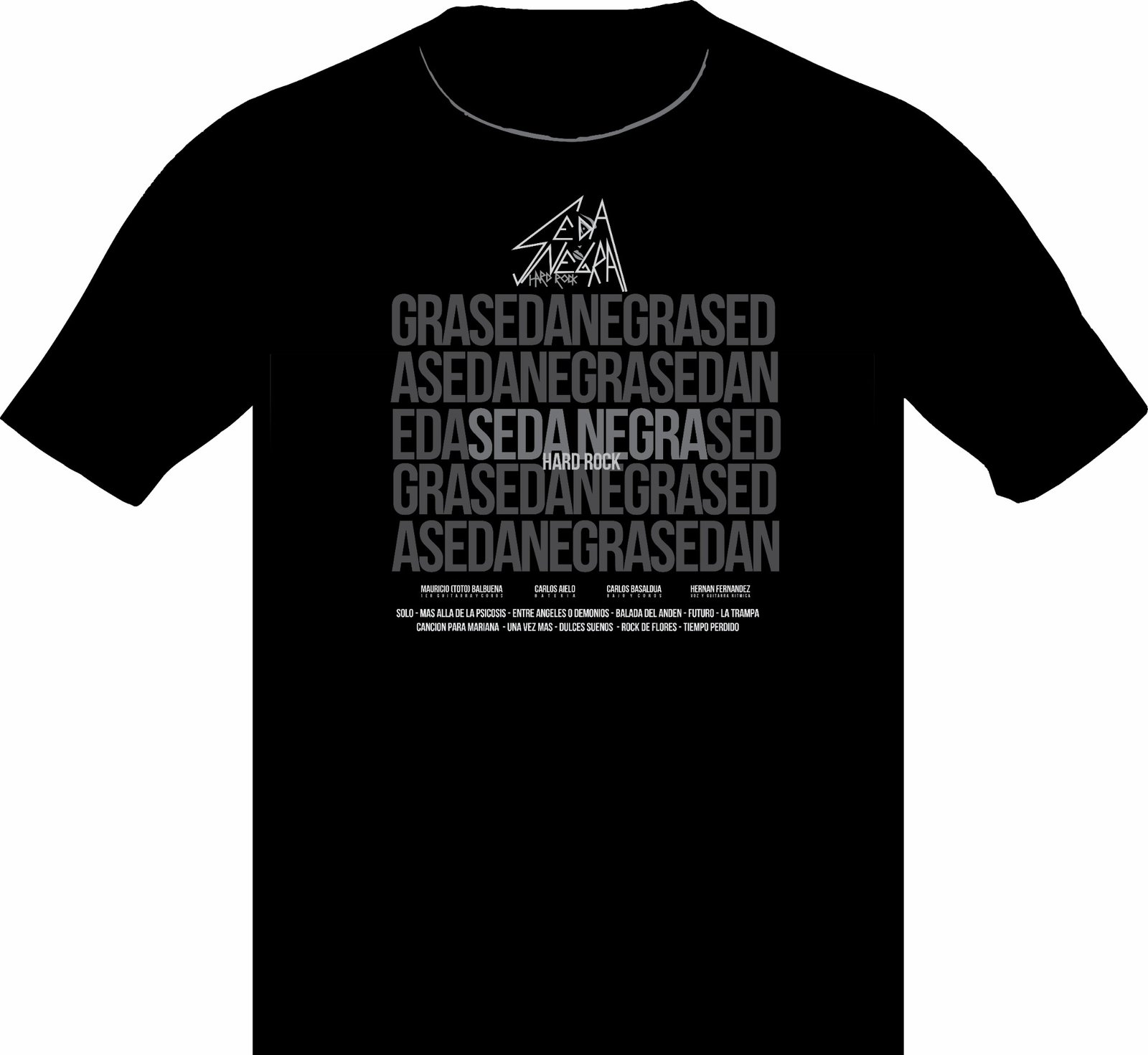 Remera 13 SEDA NEGRA