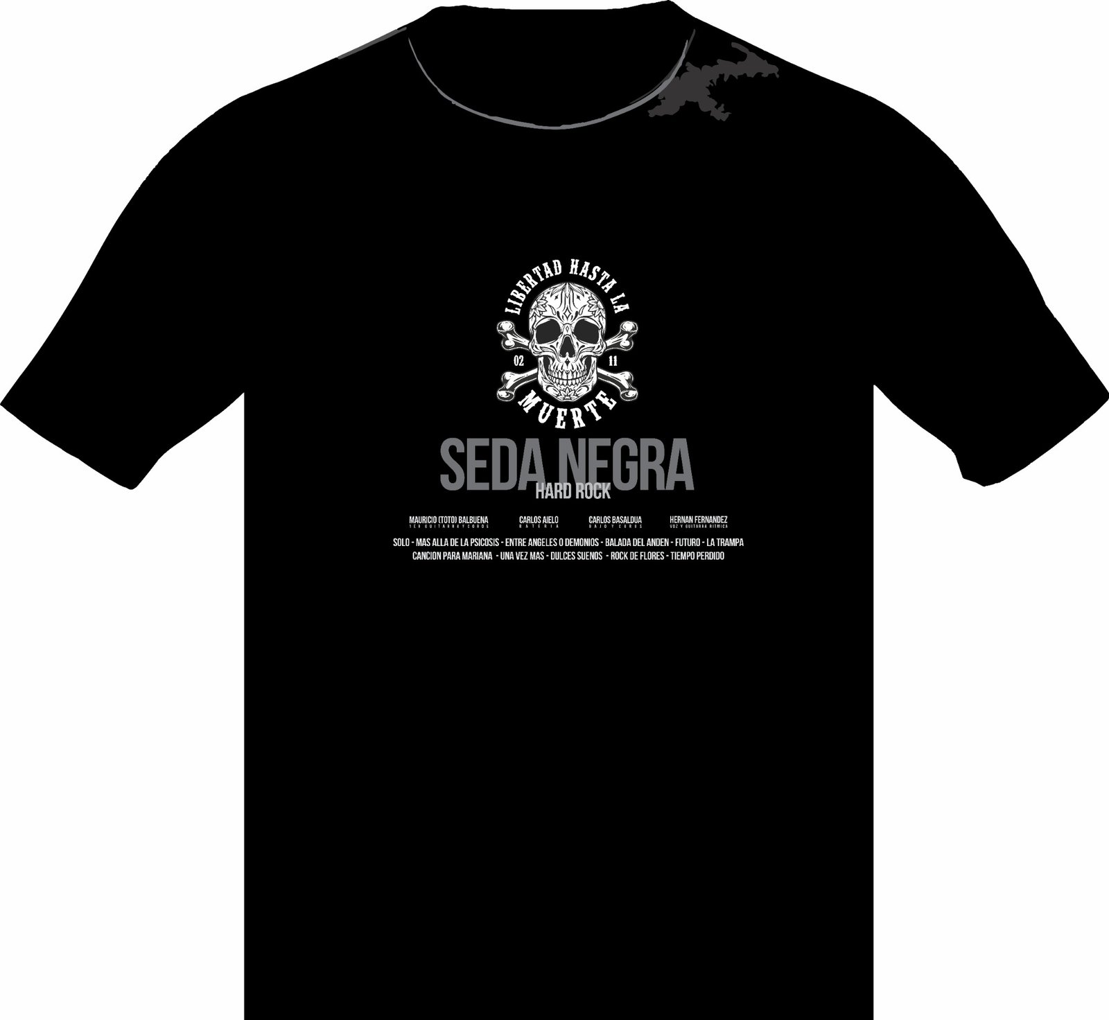 Remera 17 SEDA NEGRA